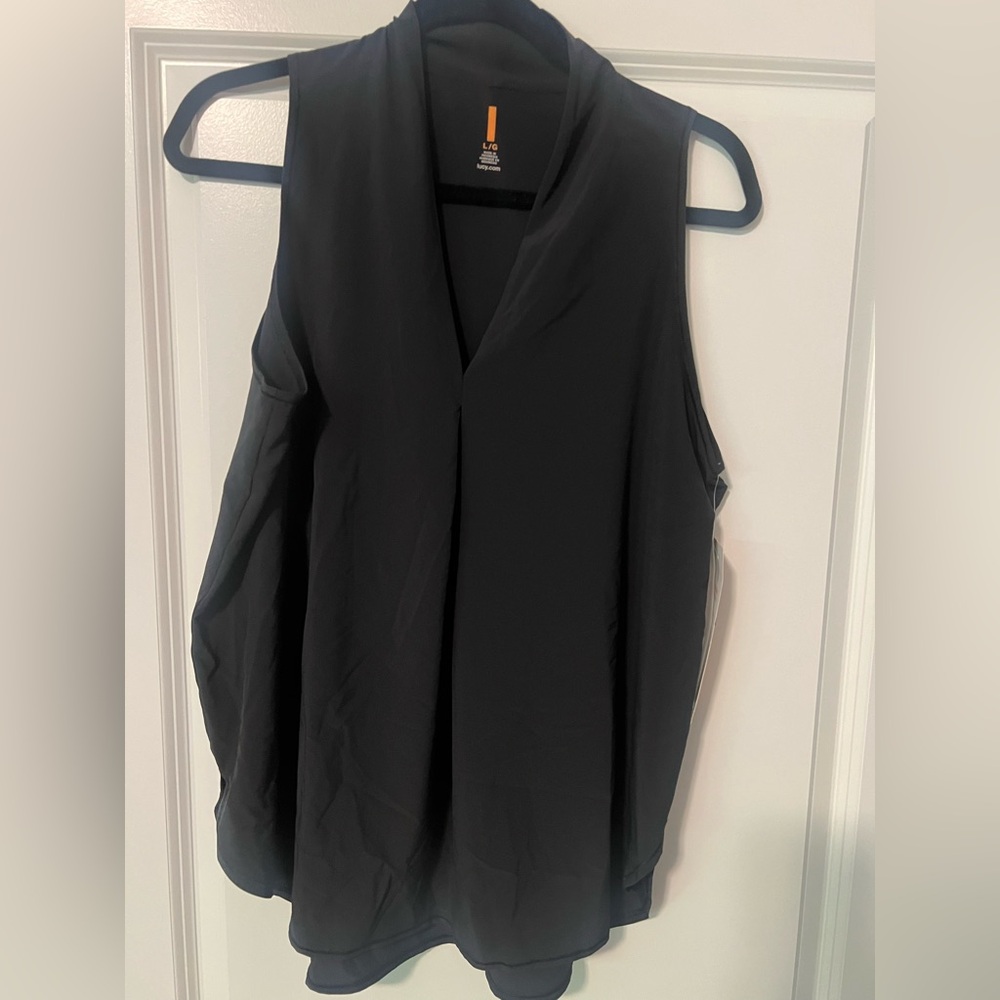 NWT Lucy Transcend Sleeveless Top- Black, Size L